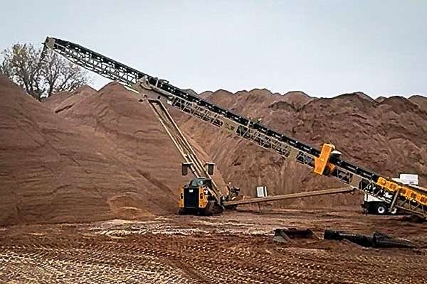 Pile of select sand from aggregate pit